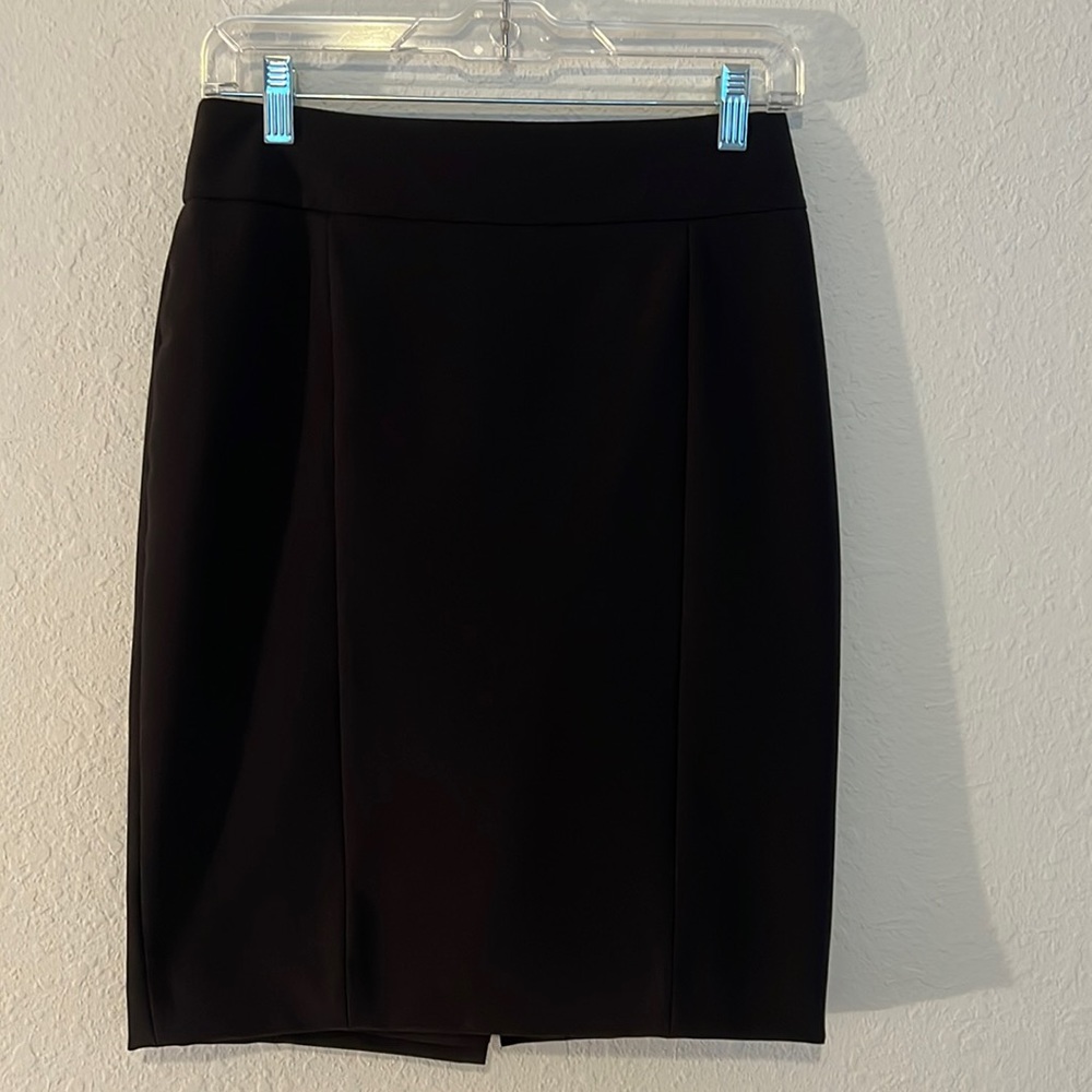 Ann Taylor classic black paneled pencil skirt